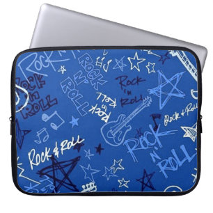 Capa Para Notebook Bolsa de laptop Azul Rock & Roll Star