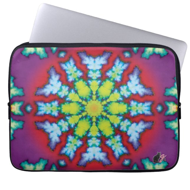 Capa Para Notebook Bolsa de laptop Bloom Kaleidoscope (Frente)