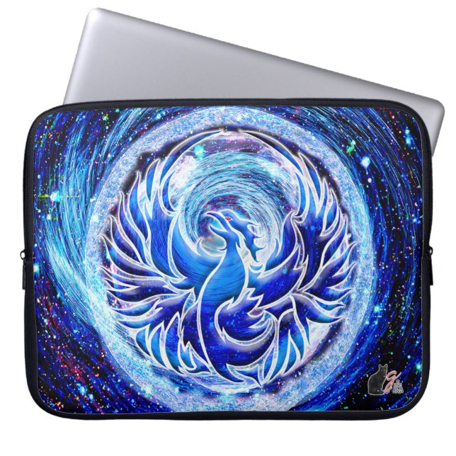Capa Para Notebook Bolsa de laptop Blue Phoenix 15" (Frente)