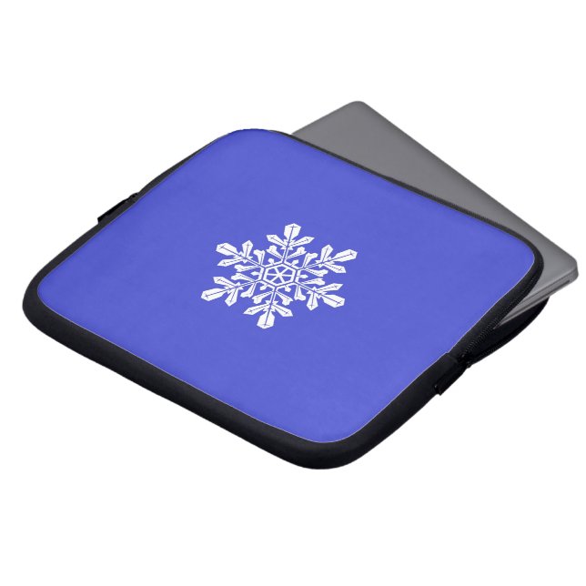 Capa Para Notebook Bolsa de laptop Blue Snow Flake (Frente Topo)