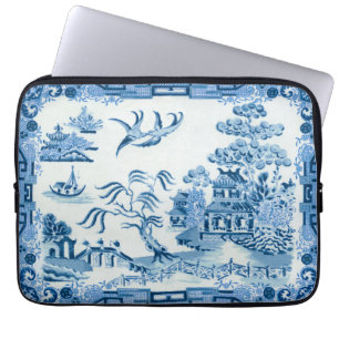 Capa Para Notebook Bolsa de laptop Blue Willow Neoprene