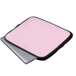 Capa Para Notebook bolsa de laptop bolinhas rosa claro