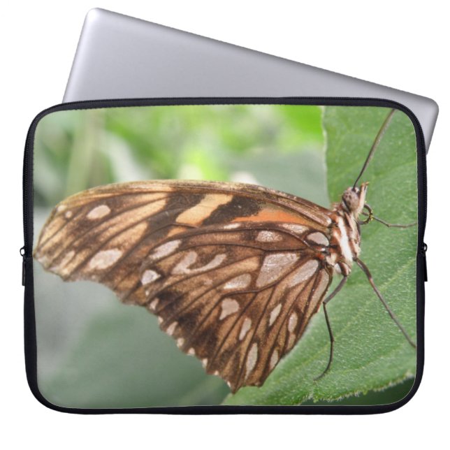 Capa Para Notebook Bolsa de laptop bonito de Borboleta Marrom (Frente)