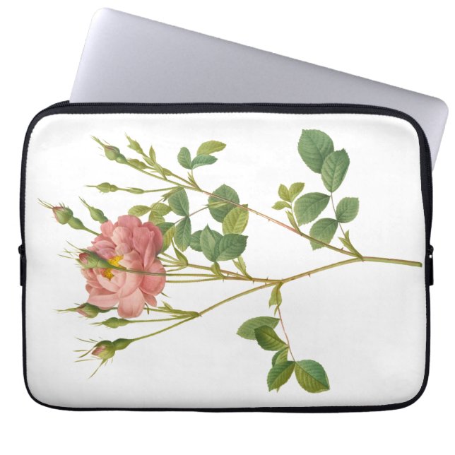 Capa Para Notebook Bolsa de laptop Botânica Elegante rosa-rosebud (Frente)