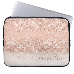 Capa Para Notebook Bolsa de laptop brilhante Dourada personalizada