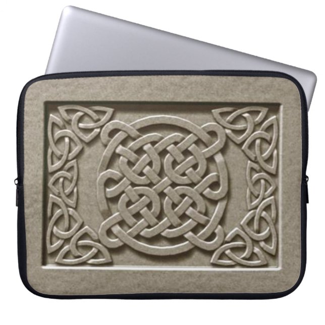 Capa Para Notebook Bolsa de laptop Céltica De Textura De Pedra Gravad (Frente)