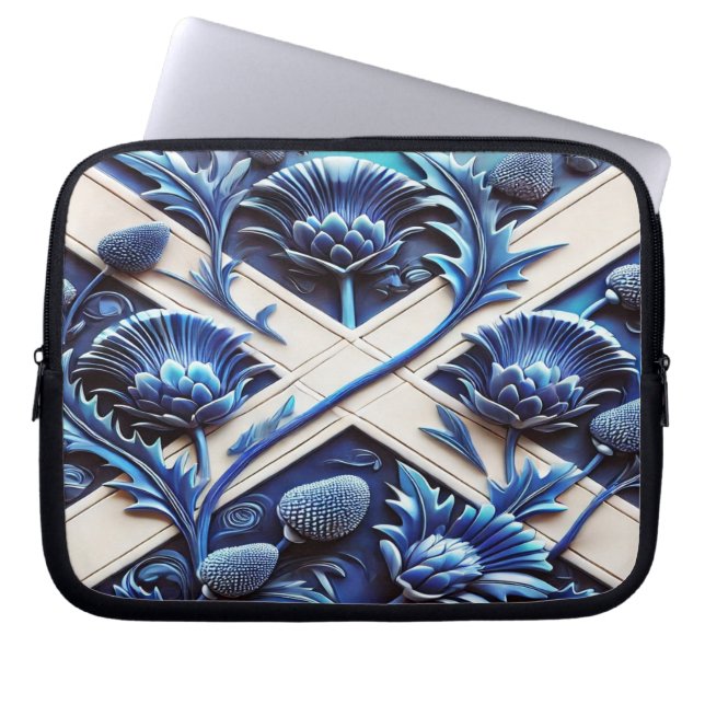 Capa Para Notebook Bolsa de laptop com o Scottish Thistles Design (Frente)