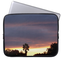 Bolsa de laptop com pôr do sol de cor de contusão