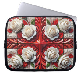 Capa Para Notebook Bolsa de laptop com Rosas Inglês Design