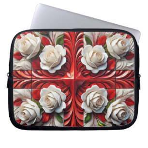 Capa Para Notebook Bolsa de laptop com Rosas Inglês Design