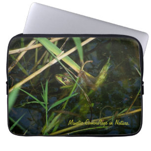 Capa Para Notebook bolsa de laptop com sapo mimético verde