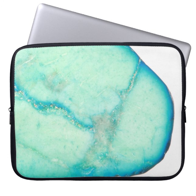 Capa Para Notebook Bolsa de laptop Computador Turquoise Gemstone Mono (Frente)
