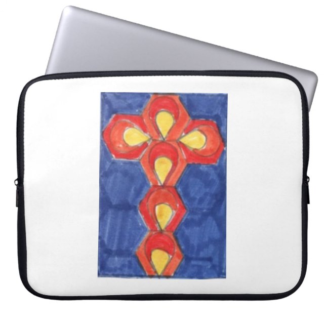 Capa Para Notebook Bolsa de laptop Cross Motif Neoprene (Frente)
