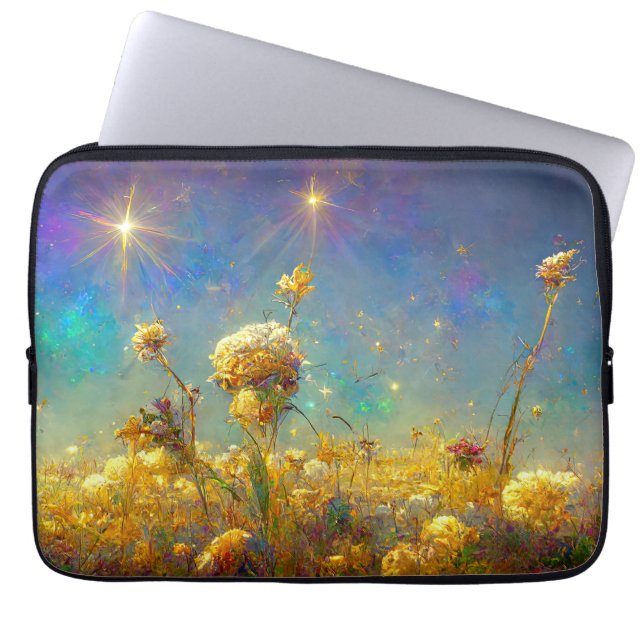 Capa Para Notebook Bolsa de laptop Crystal Fields e Starry Skies (Frente)