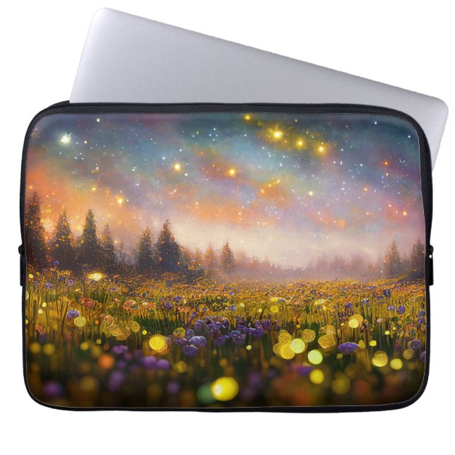 Capa Para Notebook Bolsa de laptop Crystal Fields e Starry Skies (Frente)