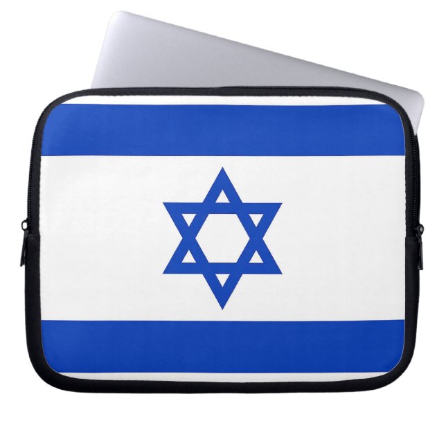 Capa Para Notebook Bolsa de laptop da bandeira israelense (Frente)