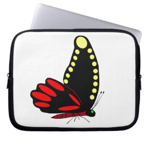 Capa Para Notebook Bolsa de laptop da Borboleta Preta