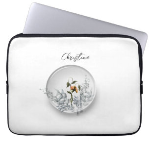 Capa Para Notebook Bolsa de laptop da esfera floral