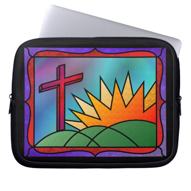 Capa Para Notebook Bolsa de laptop da Manhã da páscoa (Frente)