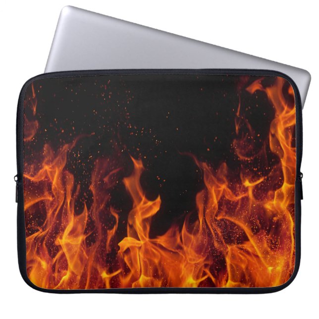 Capa Para Notebook Bolsa de laptop das chamas de incêndio (Frente)