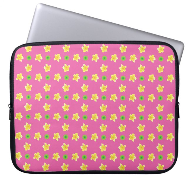 Capa Para Notebook bolsa de laptop de 15 polegadas: Primárias no Rosa (Frente)