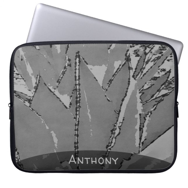 Capa Para Notebook Bolsa de laptop de Agave Preto e Branco do Sudoest (Frente)