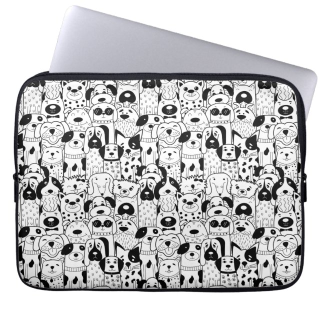 Capa Para Notebook Bolsa de laptop de Animais Animados de Corte (Frente)