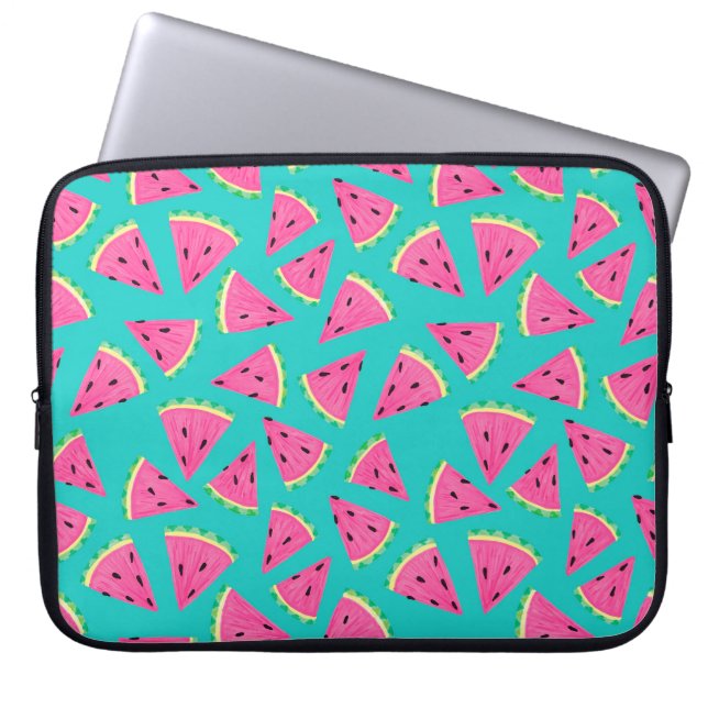 Capa Para Notebook Bolsa de laptop de Aqua/Melancia Rosa (Frente)