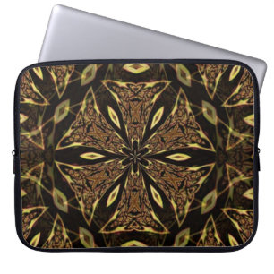 Capa Para Notebook Bolsa de laptop de arte Abstrato castanha