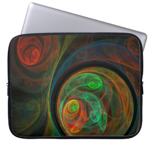 Capa Para Notebook Bolsa de laptop de Arte Abstrato Verde Renovável