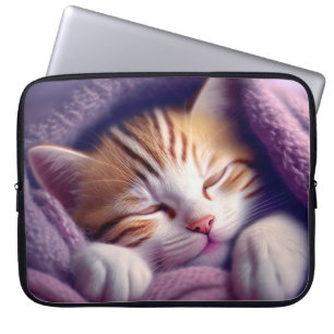 CAPA PARA NOTEBOOK BOLSA DE LAPTOP DE ARTE DE GATO COM SONO