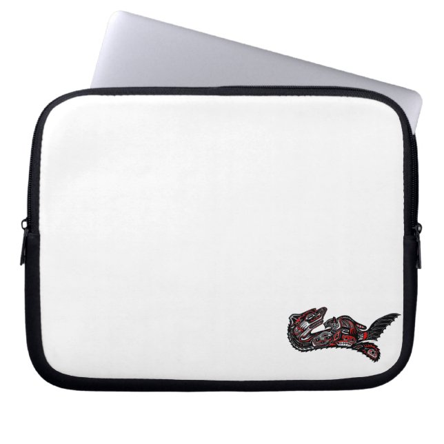 Capa Para Notebook Bolsa de laptop de Arte Indígena Americana Haida O (Frente)