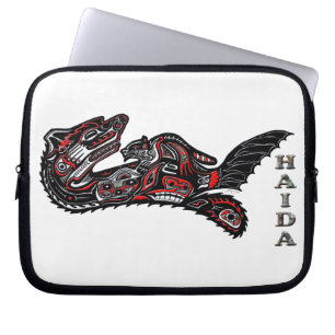 Capa Para Notebook Bolsa de laptop de Arte Indígena Americana Haida O