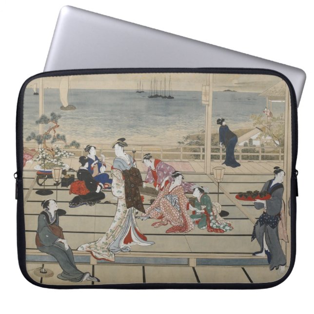 Capa Para Notebook Bolsa de laptop de Arte Japonesa de Utamaro (Frente)