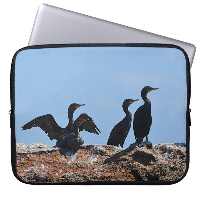 Capa Para Notebook Bolsa de laptop de aves marinhas (Frente)