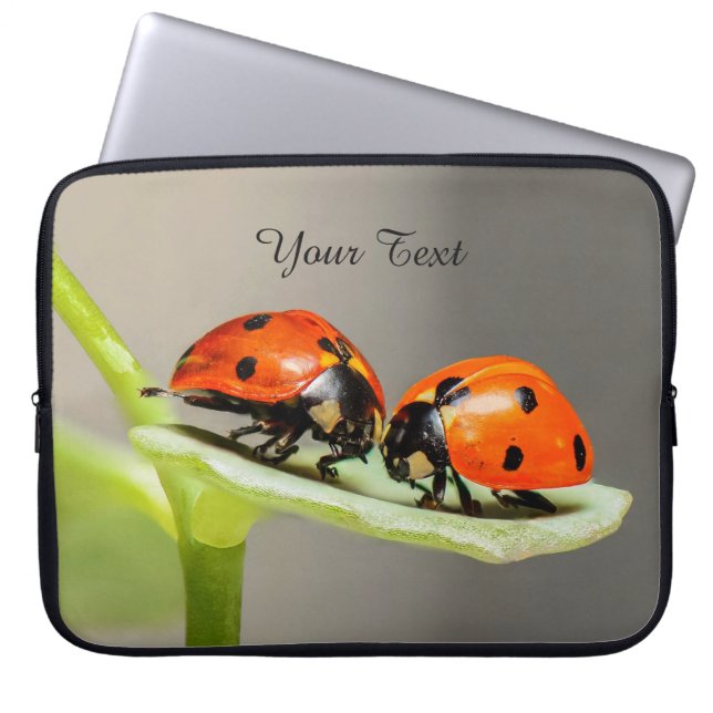 Capa Para Notebook Bolsa de laptop de besouros Ladybugs (Frente)