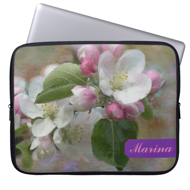 Capa Para Notebook Bolsa de laptop de Blossomas de Maçã (Frente)