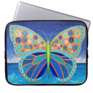 Capa Para Notebook Bolsa de laptop de Borboleta Azul