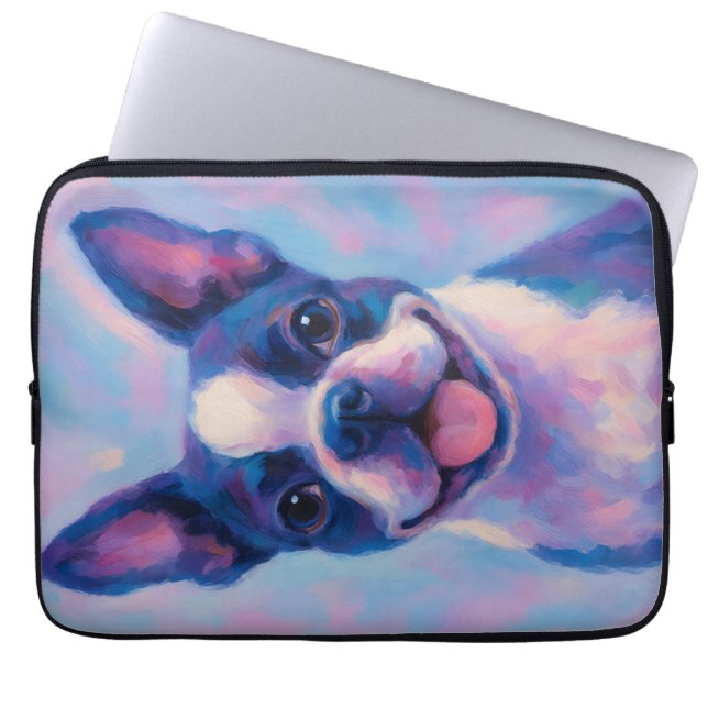 Capa Para Notebook Bolsa de laptop de Boston Terrier (Frente)