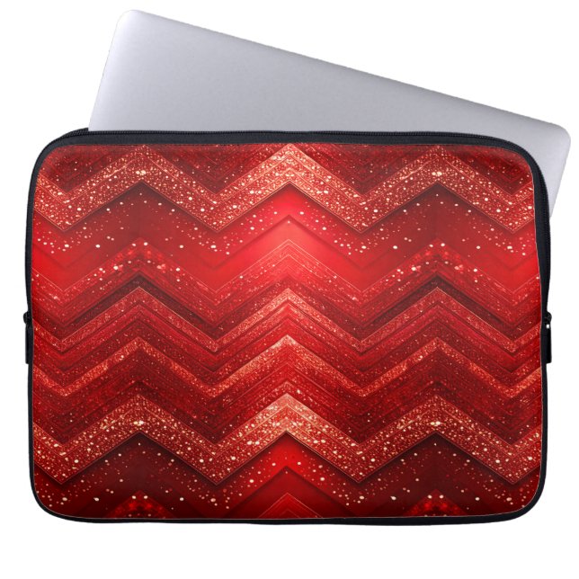Capa Para Notebook Bolsa de laptop de brilho decorativo vermelho (Frente)