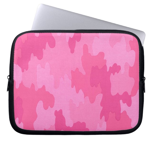 Capa Para Notebook Bolsa de laptop de Camuflagem Rosa Brilhante (Frente)