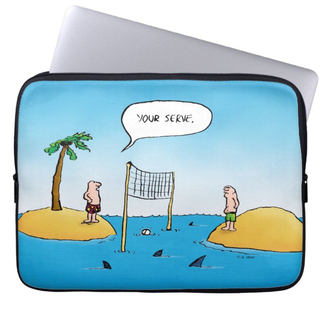 Capa Para Notebook Bolsa de laptop de Cartoons Engraçado de Voleibol  (Frente)