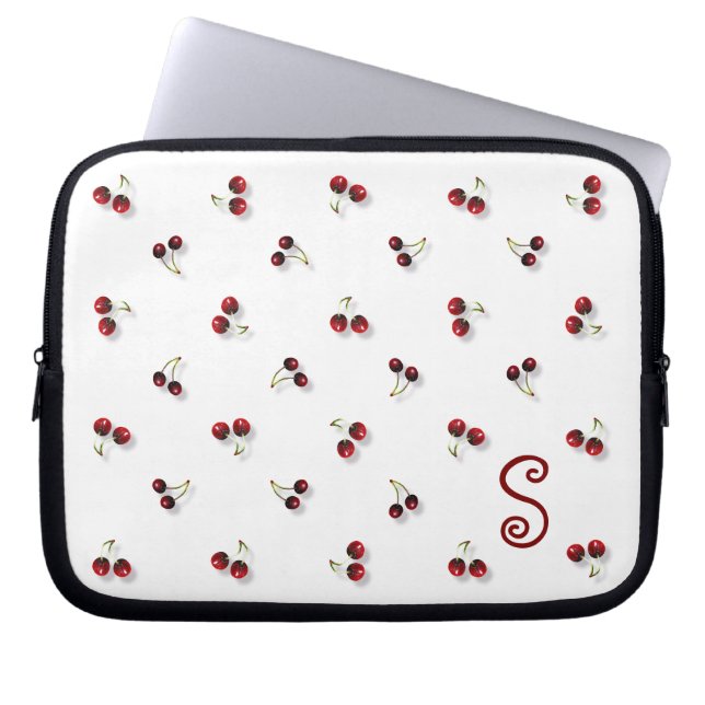 Capa Para Notebook Bolsa de laptop de cerejas (Frente)