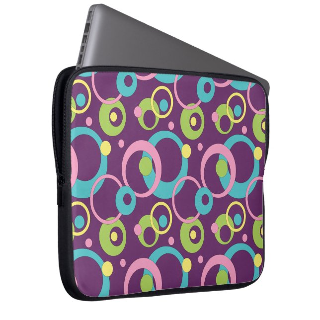 Capa Para Notebook Bolsa de laptop de Círculos Puros Funky (Frente Esquerda)