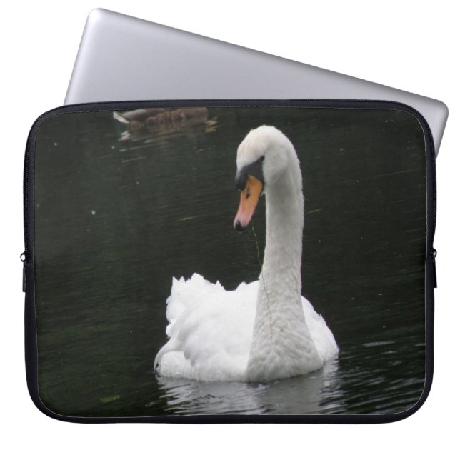 Capa Para Notebook Bolsa de laptop de Cisne Branco (Frente)