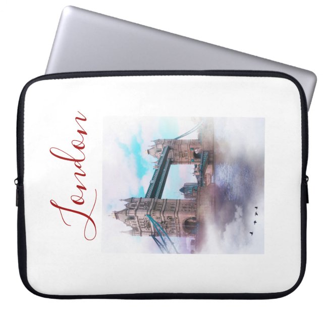 Capa Para Notebook Bolsa de laptop de Computador da London Tower Brid (Frente)
