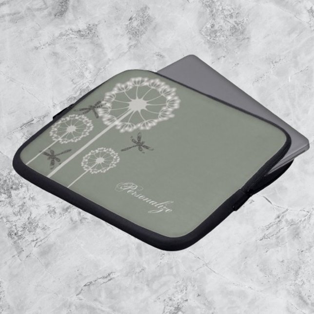 Capa Para Notebook Bolsa de laptop de Dragonflies Verdes (Green Dragonflies Personalized Laptop Sleeve)