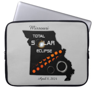 Capa Para Notebook Bolsa de laptop de Eclipse Solar do Missouri