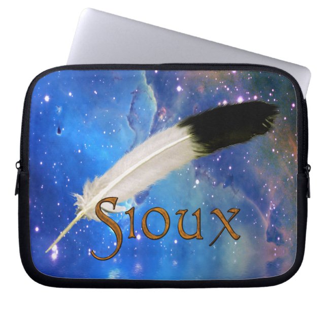 Capa Para Notebook BOLSA DE LAPTOP de Espaço de Nação e Folha SIOUX (Frente)