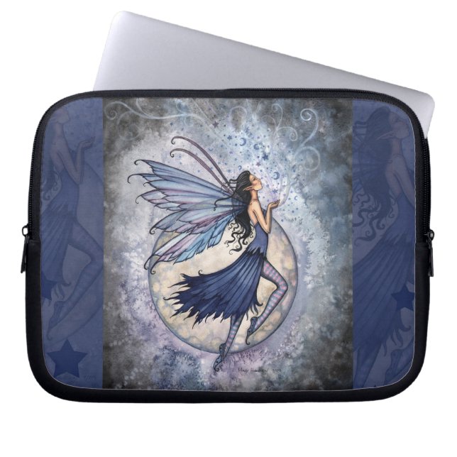 Capa Para Notebook Bolsa de laptop de Fantasia Azul-Fada (Frente)